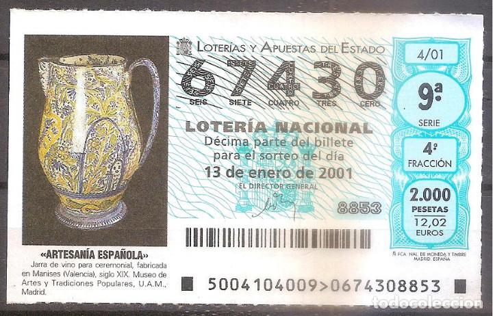 Loter&iacute;a Nacional: LOTERIA NACIONAL,13/01/2001.