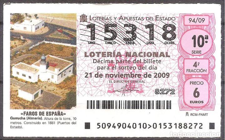 Nationale spanische Lotterie: LOTERIA NACIONAL,21/11/2009.