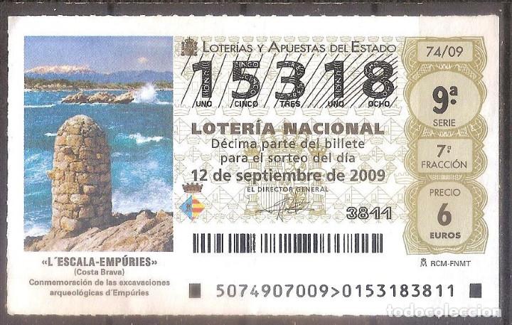 Loter&iacute;a Nacional: LOTERIA NACIONAL,12/09/2009.