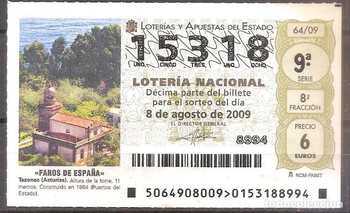 Loter&iacute;a Nacional: LOTERIA NACIONAL,08/08/2009.
