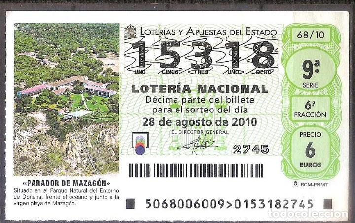 Loter&iacute;a Nacional: LOTERIA NACIONAL,28/08/2010.