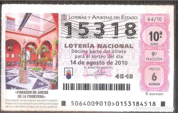 Loter&iacute;a Nacional: LOTERIA NACIONAL,14/08/2010.