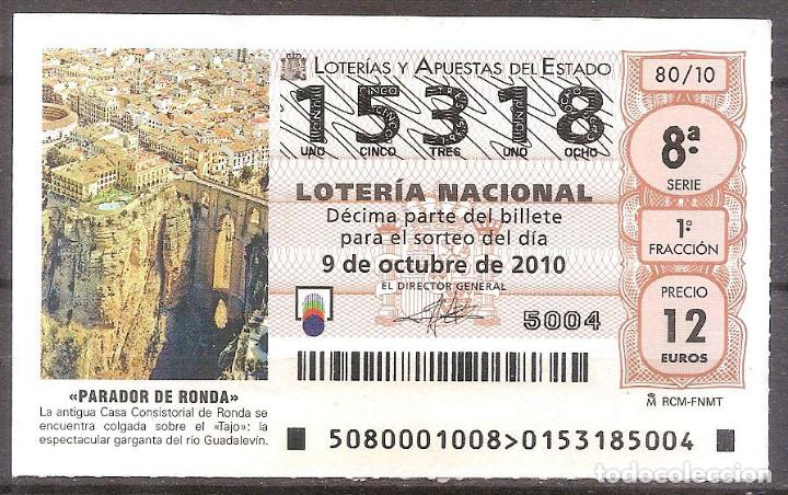 National Spanish Lottery: LOTERIA NACIONAL,09/10/2010.