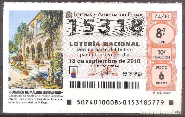 National Spanish Lottery: LOTERIA NACIONAL,18/09/2010.