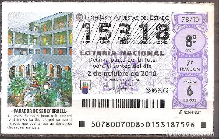 National Spanish Lottery: LOTERIA NACIONAL,02/10/2010.