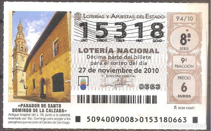 National Spanish Lottery: LOTERIA NACIONAL,27/11/2010.