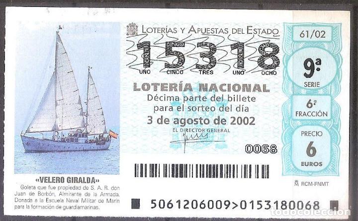 National Spanish Lottery: LOTERIA NACIONAL,03/08/2002.