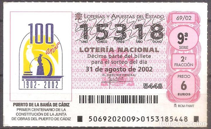 National Spanish Lottery: LOTERIA NACIONAL,31/08/2002.
