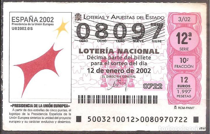 National Spanish Lottery: LOTERIA NACIONAL,12/01/2002.