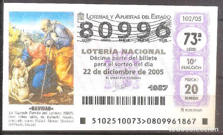 Lotaria Nacional: LOTERIA NACIONAL,22/12/2005.