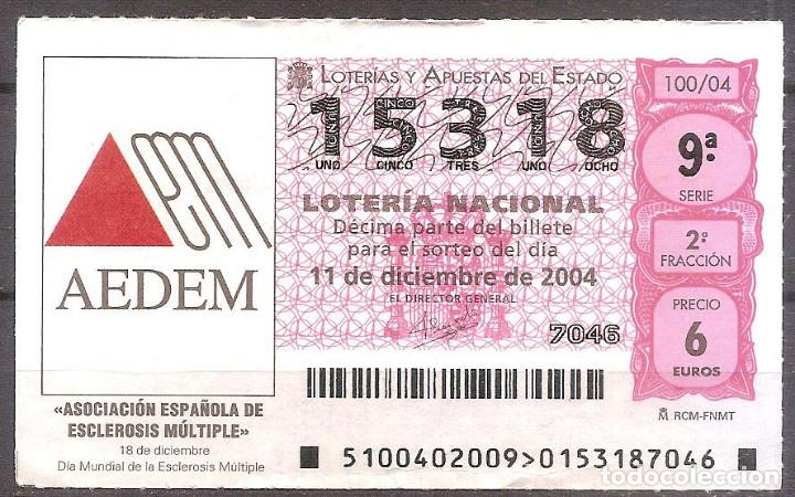 Lotaria Nacional: LOTERIA NACIONAL,11/12/2004.