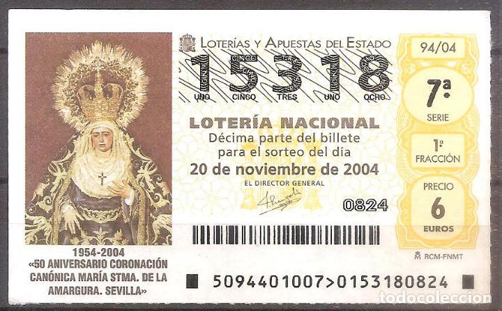 Lotaria Nacional: LOTERIA NACIONAL,20/11/2004.