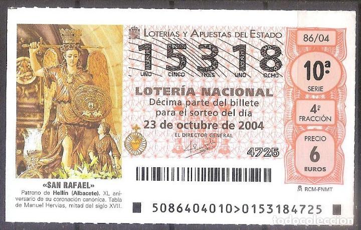 Lotaria Nacional: LOTERIA NACIONAL,23/10/2004.