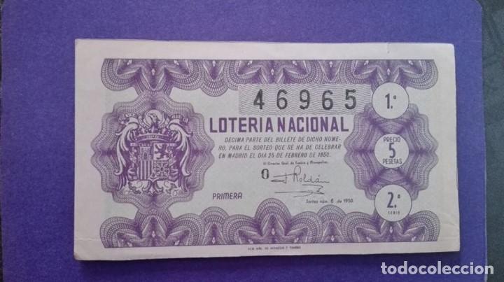 Loter&iacute;a nacional: decimo de 1950 sorteo 6 - Foto 1