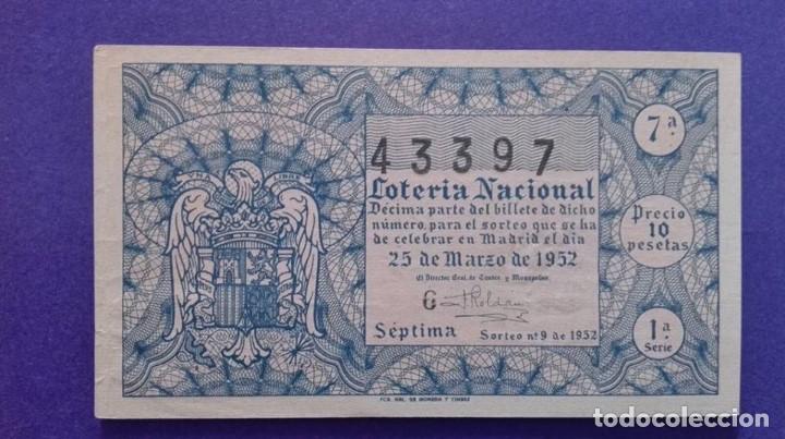 Loter&iacute;a nacional: decimo de 1952 sorteo 9 - Foto 1