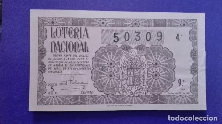 Loter&iacute;a nacional: decimo de 1950 sorteo 12 - Foto 1