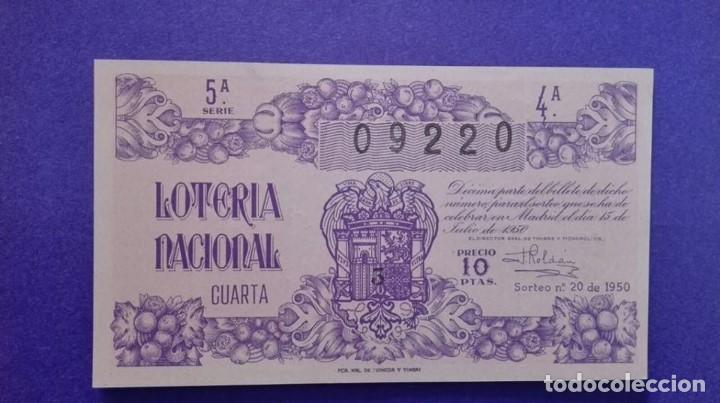 Loter&iacute;a nacional: decimo de 1950 sorteo 20 - Foto 1
