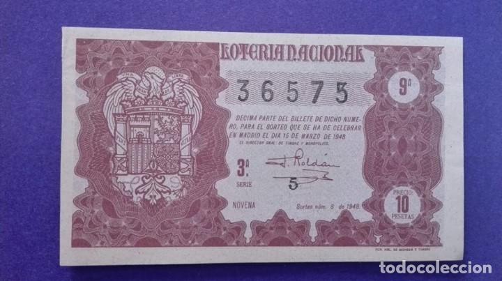 Loter&iacute;a nacional: decimo de 1948 sorteo 8 - Foto 1