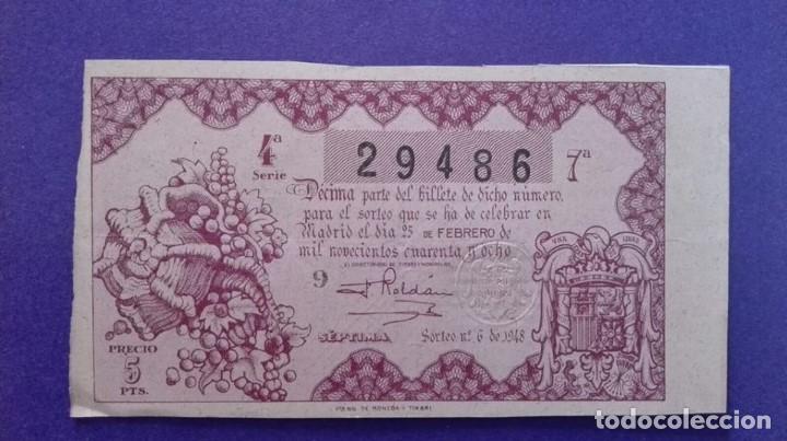Loter&iacute;a nacional: decimo de 1948 sorteo 6 - Foto 1