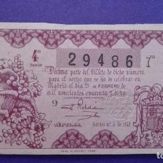Lotería Nacional: DECIMO DE 1948 SORTEO 6