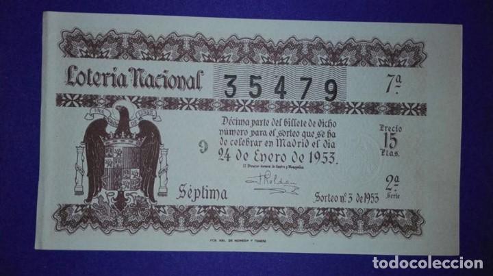 Loter&iacute;a nacional: decimo de 1953 sorteo 3 - Foto 1