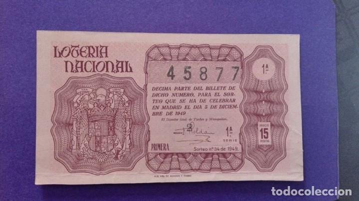 Loter&iacute;a nacional: decimo de 1949 sorteo 34 - Foto 1