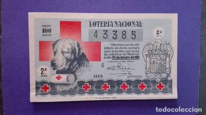 Loter&iacute;a nacional: decimo de 1951 sorteo 30 - Foto 1