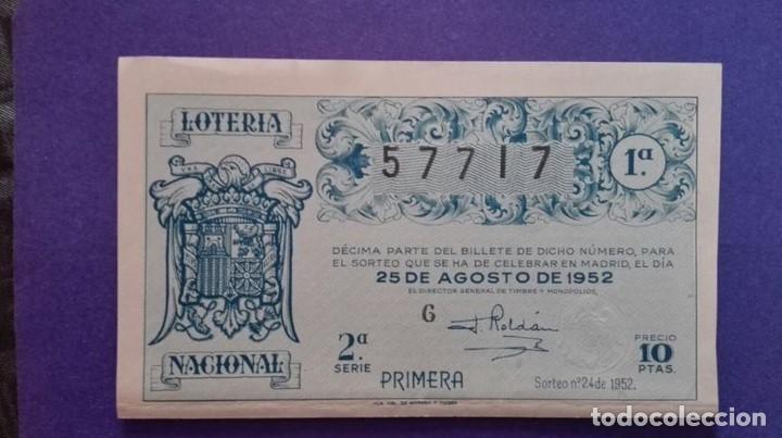 Loter&iacute;a nacional: decimo de 1952 sorteo 24 - Foto 1