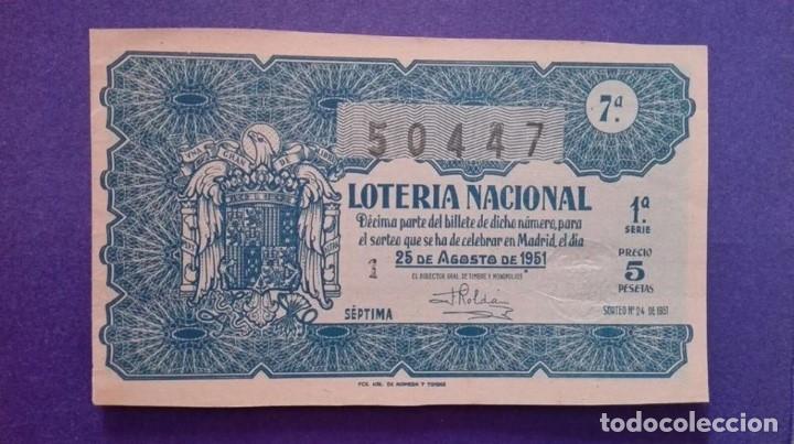 Loter&iacute;a nacional: decimo de 1951 sorteo 24 - Foto 1