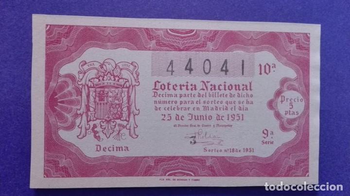 Loter&iacute;a nacional: decimo de 1951 sorteo 18 - Foto 1