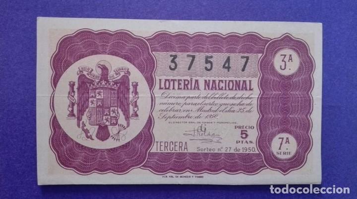 Loter&iacute;a nacional: decimo de 1950 sorteo 27 - Foto 1