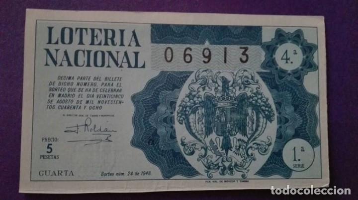 Loter&iacute;a nacional: decimo de 1948 sorteo 24 - Foto 1