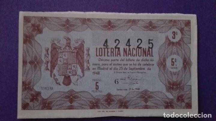 Loter&iacute;a nacional: decimo de 1948 sorteo 27 - Foto 1