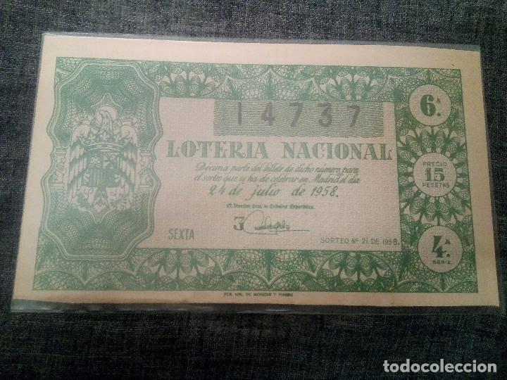 Loter&iacute;a nacional: Sorteo 21 de 1958 - Foto 1