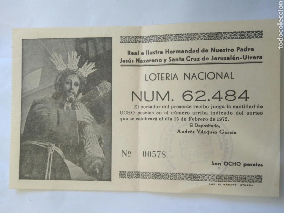 Loter&iacute;a Nacional: LOTERIA NACIONAL JESUS NAZARENO UTRERA 15 FEB.1972.semana santa