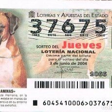 Lotería Nacional: RAZAS CANINAS, BOXER, LOTERIA NACIONAL DEL 3--6-2004
