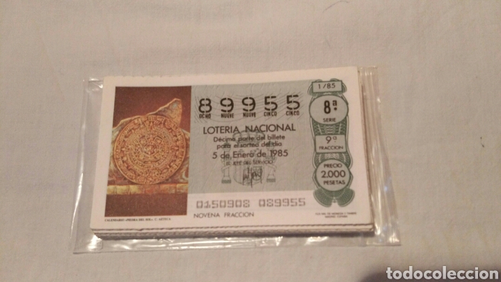 Loter&iacute;a Nacional: LOTER&Iacute;A NACIONAL 1985, CONMEMORACI&Oacute;N DEL V CENTENARIO DEL DESCUBRIMIENTO DE AM&Eacute;RICA