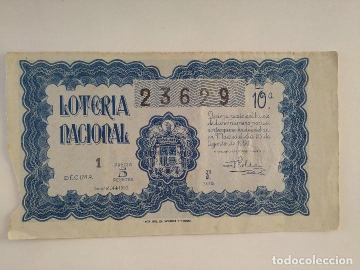 Nationale spanische Lotterie: LOTERIA 25 AGOSTO 1950 SORTEO 24
