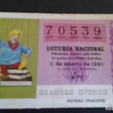 Lotería Nacional: LOTERÍA NACIONAL, SORTEO SÁBADOS, AÑO 1981 COMPLETO, LEER DESCRIPCIÓN