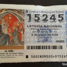 Lotería Nacional: LOTERÍA NACIONAL,SORTEO SÁBADOS,AÑO 2008 COMPLETO,BIEN