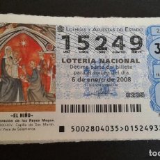 Lotería Nacional: LOTERÍA NACIONAL,SORTEO SÁBADOS,AÑO 2008 COMPLETO,BIEN
