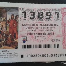 Lotería Nacional: LOTERÍA NACIONAL, SORTEO SÁBADOS, AÑO 2012 COMPLETO, BIEN