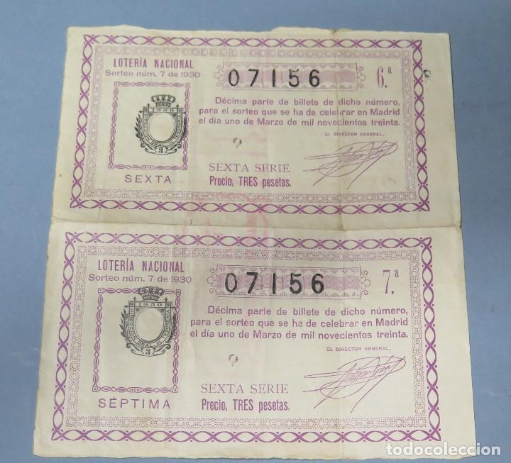 Loter&iacute;a nacional: 2 DECIMOS 1930. MELILLA - Foto 1