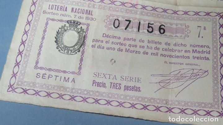 Loter&iacute;a nacional: 2 DECIMOS 1930. MELILLA - Foto 2