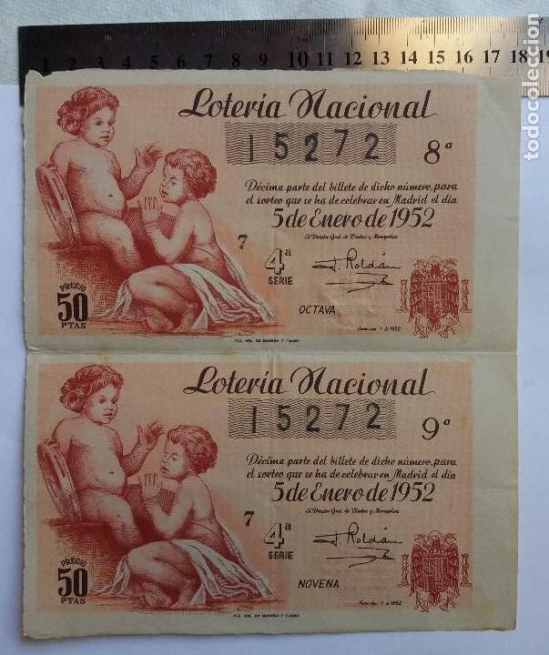 Lotteria Nationale Spagnola: DECIMO DE LOTERIA NACIONAL -  5 DE ENERO DE 1952