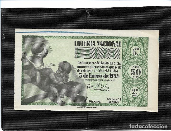 Lotteria Nationale Spagnola: DECIMO LOTERIA NACIONAL SORTEO N&ordm; 1 DE 1954