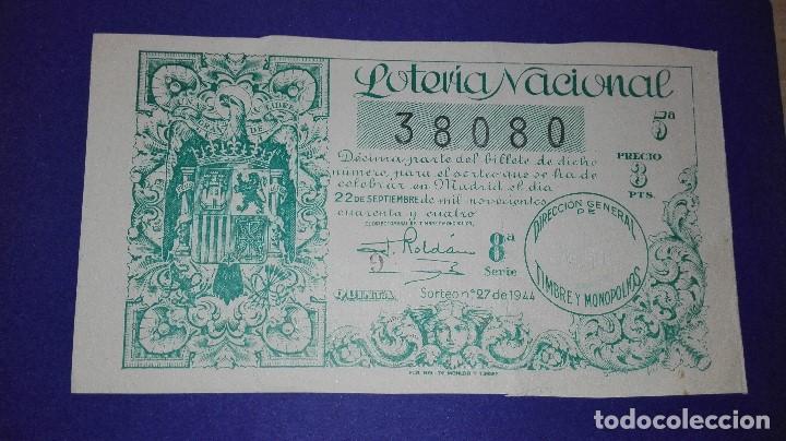 Loter&iacute;a nacional: decimo de 1944 sorteo 27 - Foto 1