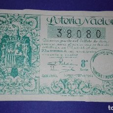 Lotería Nacional: DECIMO DE 1944 SORTEO 27
