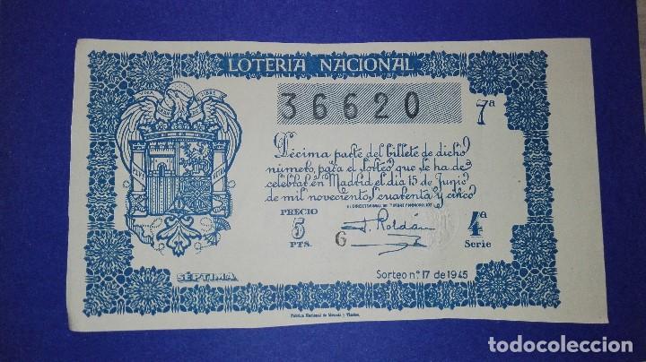 Loter&iacute;a nacional: decimo de 1945 sorteo 17 - Foto 1