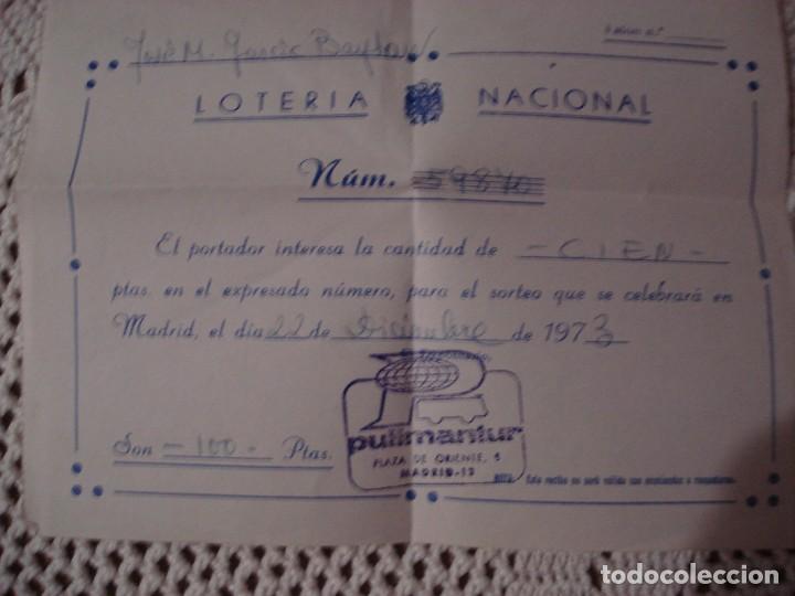 Loter&iacute;a nacional: PARTICIPACION PULLMANTUR - Foto 1